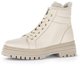 Gabor Damen Combat Boots, Frauen Stiefeletten,Wechselfußbett,Best Fitting,uebergangsstiefel,schnürstiefel,warm,Panna (Panna),38.5 EU / 5.5 UK