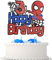 Spiderman Tortendeko 3 Geburtstag, Happy Birthday Tortendek， Superhelden Cake Topper, Doppelseitiger Glitter Kindergeburtstag Kuchen Deko für Mädchen Junge Baby