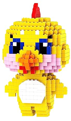 Larcele 1006 Stücke Mikro Bausteine Spielzeug Kit, Mini Tier Bricks Bauen Bauklötze Satz KLJM-10(Hahn)