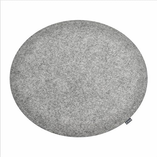 Feltd. Eco Filz Kissen Kissen geeignet für Fritz Hansen/Arne Jacobsen Serie 7 Stuhl (Modell 3107) - gepolstert - Comfort mit Antirutschbeschichtung (Cloud (graumelier))