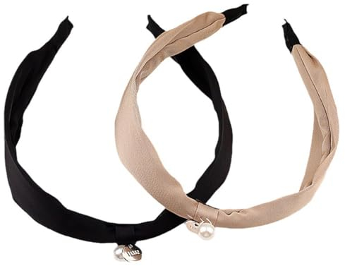 scicent Haarreifen MäDchen 2 Stück Haarreif Damen aus Satin Haarband mit Strasssteinen Breit Stirnband Elegant Strass Hochzeit Haarschmuck für Mädchen 15721
