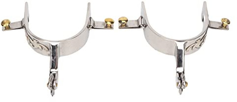KJAOYU 2 Stück Pferdesporen, Western-Cowboy-Sporen aus Edelstahl, Exquisite Zahnrad-Sporen, Zubehör für Reitsportausrüstung, Edelstahl-Western-Cowboy-Sporen mit rotierendem Zahnrad für