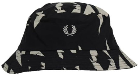 Fred Perry Herren Fischer-/Mütze HW4636 (DE/NL/SE/PL, Alphanumerisch, S, Grau/Schwarz)