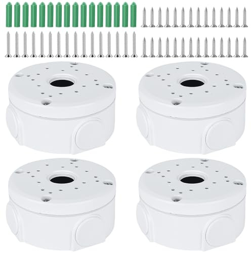 Vaileal Abzweigdose, wasserdicht, weiß, Polypropylen, wasserdicht, mit 4 Abzweigdosen und 1 Installationsanleitung, 4 Stück