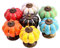 Veemoon Elegant Pumpkin Door Cabinet Handle Knobs 40mm Diameter 5 Pieces Ceramic Black Color