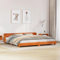 Juroupi Massivholzbett ohne Matratze Bettrahmen Bett Bettgestell Betten Bett Holz Bed Frame Bettgestell Holz Wachsbraun 180x200 Kiefernholz - 850721