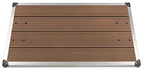 Gecheer Piatto Doccia da Esterni in Acciaio Inox WPC 110x62 cm Marrone,P48204