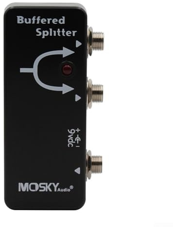 Buffered Splitter Gitarrenpedal Signalteiler für Klaren Kraftvollen Ton Dual-Amp Konfiguration Lange Kabelwege Komplexe Pedalboards Robuste Metallkonstruktion Schwarz