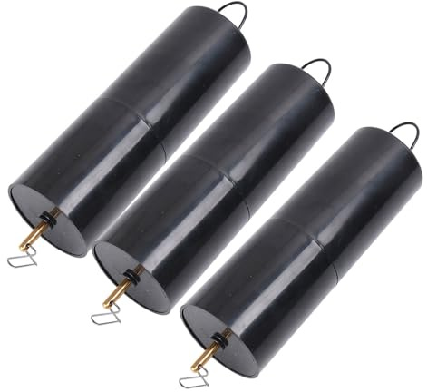 Toyvian 3 Stück Hängende Schwarz Kunststoff Windspielmotoren Batteriebetrieben mit Schnur und Drehclip für Innen und Außendekoration Installieren