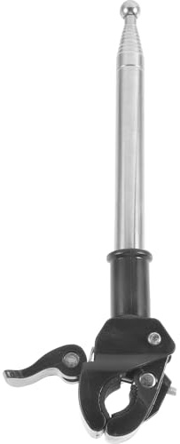 YARNOW Stainless Steel Telescopic Car Flag Pole Holder with Clip-On Metal Bracket, Adjustable Flagpole Stand for Bicycle and Motorcycle, Outdoor Multi-Use Vehicle Flag Pole Bracket