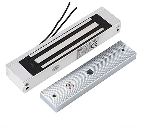 Wakects Elektrisches Magnetisches Türschloss, 180 Kg Haltekraft, elektrisches Magnetschloss mit Diebstahlsicherungsschrauben, Überspannungsschutz für Holz-, Glas- und Metalltüren