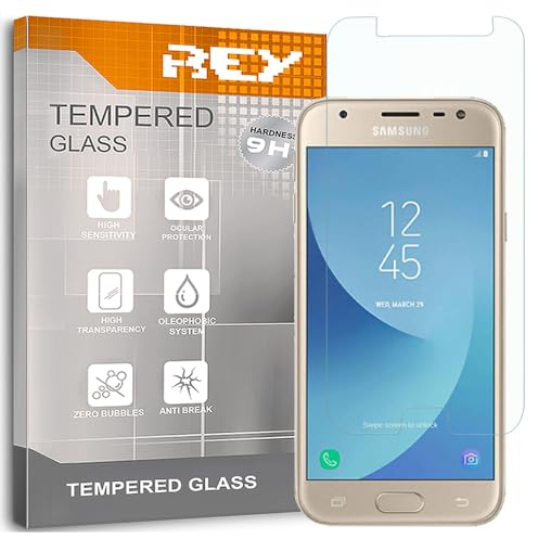 REY Verre Trempé pour Samsung Galaxy J3 2017, Protecteur d'écran qualité supérieure