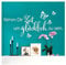 Wandaro W3462 Wandtattoo Spruch Nimm Dir Zeit I weiß 80 x 36 cm I Schmetterlinge Wohnzimmer Flur selbstklebend Aufkleber Wandaufkleber Wandsticker