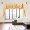 ELKCA Goldener Jacquard-Volant mit Wasserfall-Volant, luxuriöser Vorhang für Wohnzimmer, Stangentasche, Damast-Gold, 190 cm breit, 1 Paneel