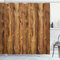 ABAKUHAUS Rustikal Duschvorhang, Holzwald Bäume Kunst, Stoffliches Gewebe Badezimmerdekorationsset mit Haken, 175 x 240 cm, Sandbraun