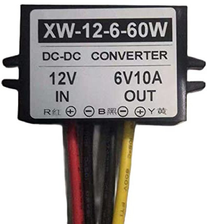 EBILUN Convertidor reductor de 12 V a 6 V CC, regulador de adaptador de cambiador de voltaje de fuente de alimentación de 10 A 60 W CC