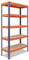 shelfplaza® 200x90x50cm PROFI Schwerlastregal blau-orange/Metallregal mit 5 Böden à 200kg Tragkraft/Kellerregal Metall, Garagenregal, Werkstattregal oder Regal Lagerregal/Steckregal Metall
