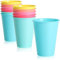 com-four® 12x Cup Set L'accessoire de pique-nique en différentes couleurs, harnais de camping, harnais de voyage, peu encombrant et hygiénique pour 12 personnes (tasses - 12 pièces)