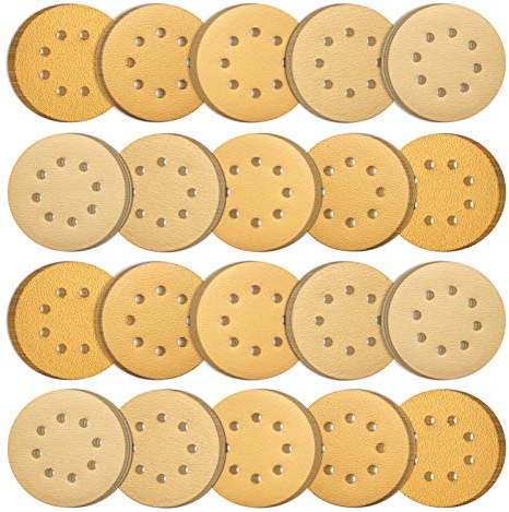SATC Orbital Sander Discs 100PCS 125mm Sanding Discs Hook and Loop Mixed Grits 60 80 120 150 220