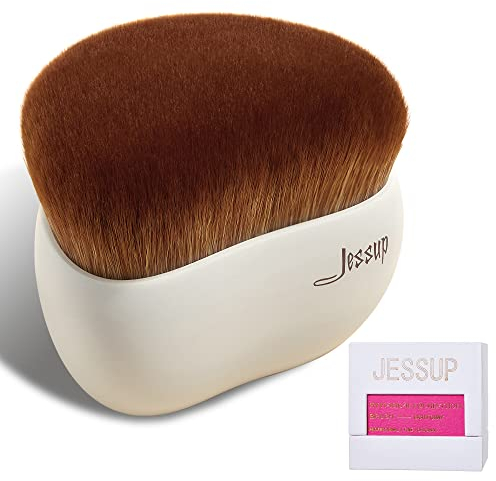 Jessup Pinsel Foundation Pinsel Kabuki Pinsel Makeup Pinsel 1 Stk Make up Pinsel Gesichtpinsel Puderpinsel Konturpinsel Kosmetikpinsel Schminkpinsel flüssige Foundation Geschenkbox Hellgrau SF002