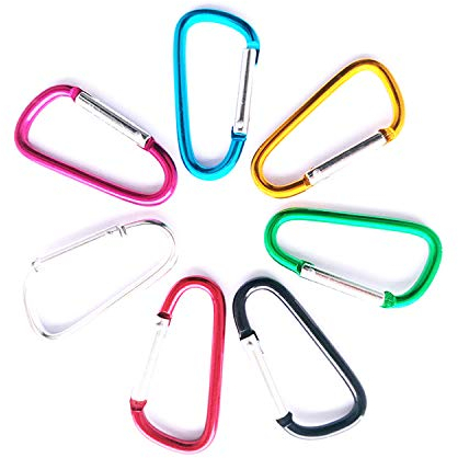 Marwotec Verbindungselemente 20x Aluminium Mini Karabiner | zur Befestigung von Ausrüstung am Rucksack, Gürtel, Zelt, Kanu | 4cm, Farbmix, 20er Pack