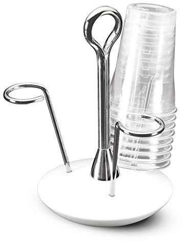 morinox Portabicchieri Acciaio Inox Linea Swing Legno Bianco
