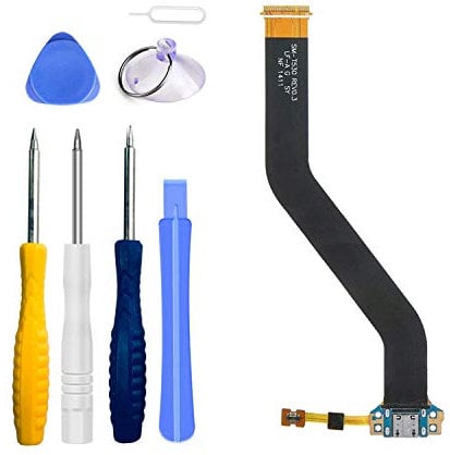 LTZGO Dock Connector für Samsung Galaxy Tab 4 10.1 inch Ladebuchse Lade Port Charger Port Ladeport USB Ladebuchse mit Flexkabel,Schraubenzieher, Werkzeug Set