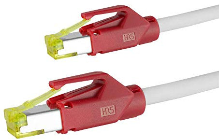 AIXONTEC 30 m CAT 7 Ethernet LAN Kabel 10 Gigabit RJ45 Profi Netzwerkkabel Grau Rot RJ 45 Hirose TM31 Netzwerkstecker Patchkabel kompatibel CAT.5e CAT.6 A CAT 7 Kat 8 Kabel Router PC Switch PS5