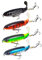 Nuguri Angelköder 4 Stück Wobbler Set Bleistift Popper Wobbler Angelköder Set Kunstköder mit 2 Drillingshaken Gummifische Seefischköder Set Kunstköder für Süßwasser und Salzwasser