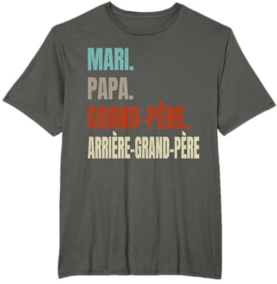 Mari, Papa, Grand-père, Arrière-grand-père grand-parents T-Shirt