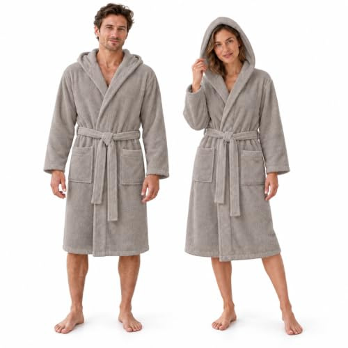 Jenny Sesàl Accappatoio Spugna 100% Cotone con Cappuccio Uomo Donna