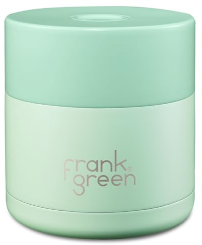 frank green Insulated Food Container - 295ml/10oz Triple-Wall Vacuum Insulated Food Storage for Cold or Hot Food - Soup Flask, Baby Food Storage, or Snack Box - Mint Gelato