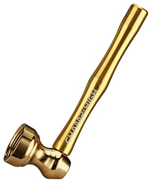MINI PFEIFE ALU 8,5cm lang + 5 Sieben CHAMP HIGH Aluminium Tabakpfeife Tabak Pipe 4-Varianten 83 (Gold)