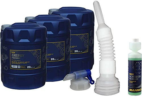 QR-Parts Set 60 Liter 85454822 5022 MN7908-20 CT4503 DIN61 MANNOL Scheibenreiniger Konzentrant 1:100 250ml 20 Energy Premium 5W-30 Auslaufhahn