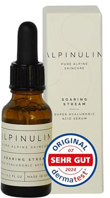 ALPINULIN SOARING STREAM Hyaluron Serum 20ml Vegan - Hymagic 4D Gesichtspflege gegen trockene Haut, Alpiner Wirkstoff-Komplex mit Edelweiß und Alpenrose