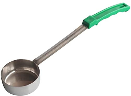 TOPBATHY Pizza Sauce Spoon Stainless Steel Sauce Spread Ladle Comfortable Handle for Kitchen Use Green 4 Ounce Measuring Spoon for Cooking and Baking