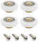 URPIZY Rodillos para Puertas de Ducha - 20mm Rodillos para mamparas de Ducha, , Juego de 4 Ruedas para Puerta de Ducha con Tornillo, Piezas de Repuesto para Puertas de Ducha corredizas