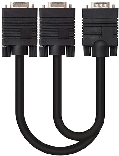 Levitantes Câble de fourche svga hdb15 pour dupliquer le signal de sortie, câble M-2XHDB15 H Noir 45 CM