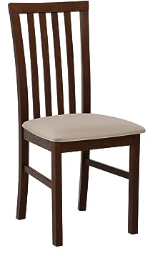 Mirjan24 Esszimmerstuhl Figaro I, B:43 x H:93 x T:49 cm, Rahmen aus Buchenholz Gepolsterte Sitzfläche aus Stoff Stuhl für Arbeitszimmer Esszimmer Küchenstuhl Wohnzimmerstuhl (Nuss/Paros 02)