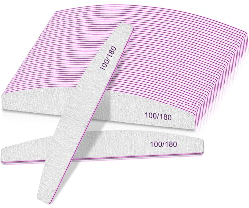 Limas de Uñas Profesionales de 25pcs, Lima Uñas Gel 100/180, Limas para Uñas de Doble Cara Set Gel Acrílico Limas uñas con Lavable, para Uso Doméstico y Salón