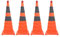 Aufun Warnleitkegel Pylon Faltbare 70cm, 4 Stück zusammenklappbare Verkehrskegel 28 Zoll Sicherheitspilone Sicherheitskegel Mehrzweck Reflektierender Sicherheitskegel Orange (4er)