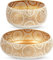 Optyuwah Gold Fruit Bowl Metal Fruit Basket, 2 Pack Candy Fruit and Vegetables Holder for Kitchen, Counter, Dining Room, Table Office, Home Decor