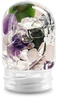 VitaJuwel GemPod BEAUTY | Edelsteinmodul für VitaJuwel Flaschen und Karaffen mit Amethyst, Rosenquarz, Jade & Bergkristall für Entspannung, Selbstliebe & Vitalität