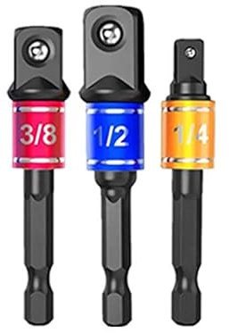 Impact Grade 105 Degree Angle Socket Adapter Power Hand Tool Part Driver Extension Set Screwdriver Holder Drill Nut Attachment Socket Adapters