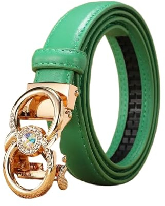 YIMAIWLX gürtel damen Gürtel Frauen Luxuskleid Kuhläden Leder Automatische Schnalle Frauengürtel-c-geern-100 Cm