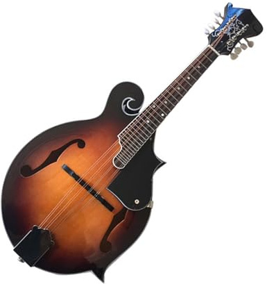Cutaway F-förmige 8-saitige Gitarre Mandoline Achtsaitiges Tibetisches Musikinstrument F-förmig Gold