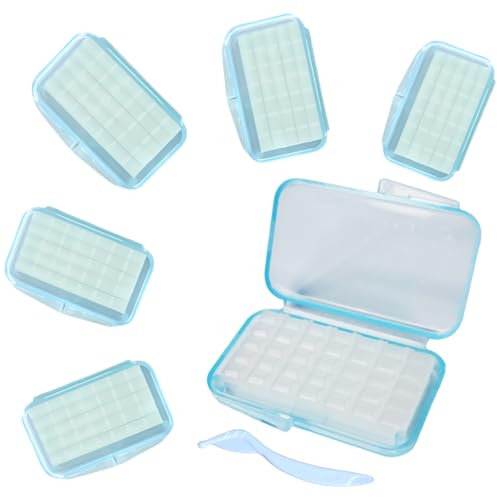 Zahnspangenwachs, 6 Stück, kiefergerechtes Wachs für Zahnspangen & Aligner, vorgeschnittene Streifen, Minzgeschmack, durchscheinende Box