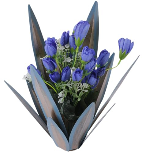 Hperu Plantes en métal décor extérieur Plantes d'agave métal