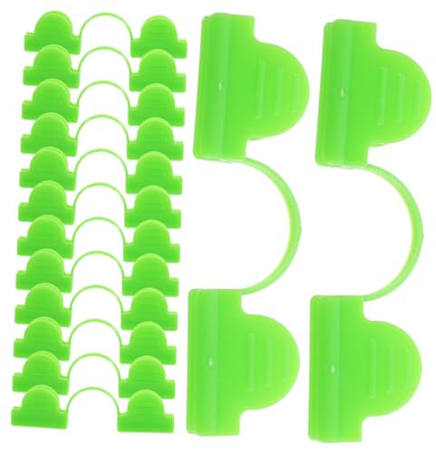 INOOMP 50stücke Winddichte Gewächshausclips Aus Kunststoff Doppelköpfige Befestigungsklammern Für Folienfixierung Im Garten Installieren Langlebig Und Wetterfest