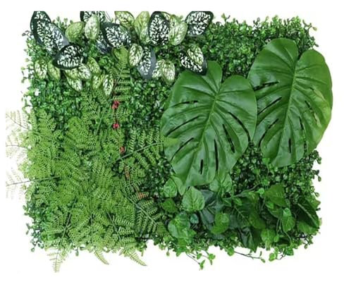 Panneaux muraux en plantes artificielles, décoration murale, tapis de gazon artificiel, pelouse, panneaux de verdure artificielle, écran de haie for mur de clôture de jardin intérieur et extérieur
